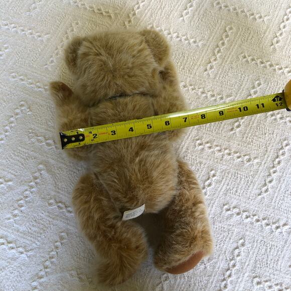 VTG 80s Yangjee Korea Jointed Teddy Bear 14in Mohair Look Cottagecore Nursery - Picture 9 of 9